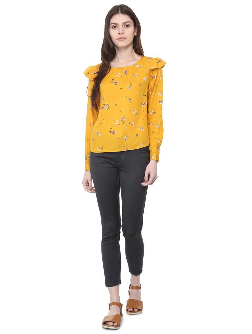 ruffle detail floral top - 15922986 - Zoom Image - 3