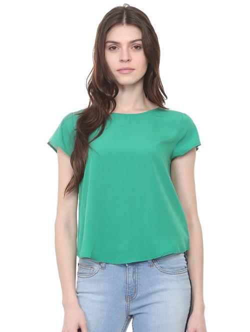 jade green asymmetric top - 15922988 - Standard Image - 1