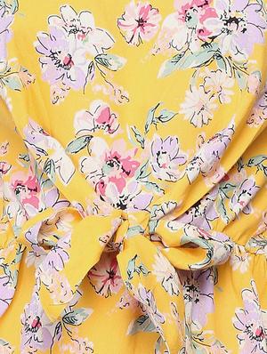 tie front floral tunic - 15922991 - Standard Image - 4