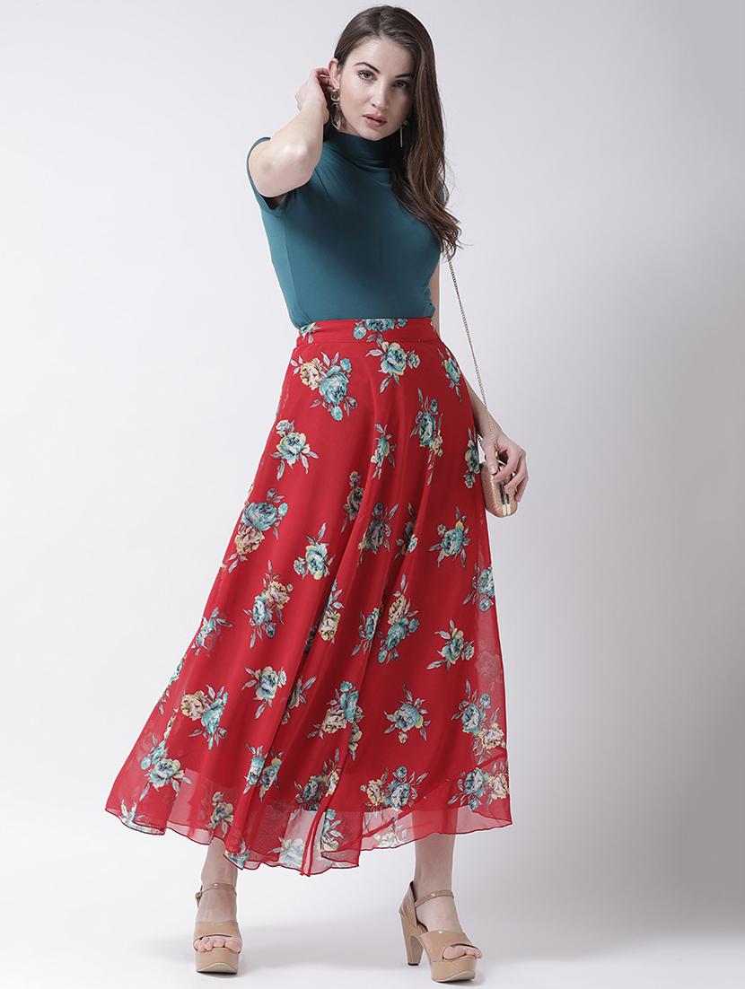 floral printed flared skirt - 15922993 - Zoom Image - 4