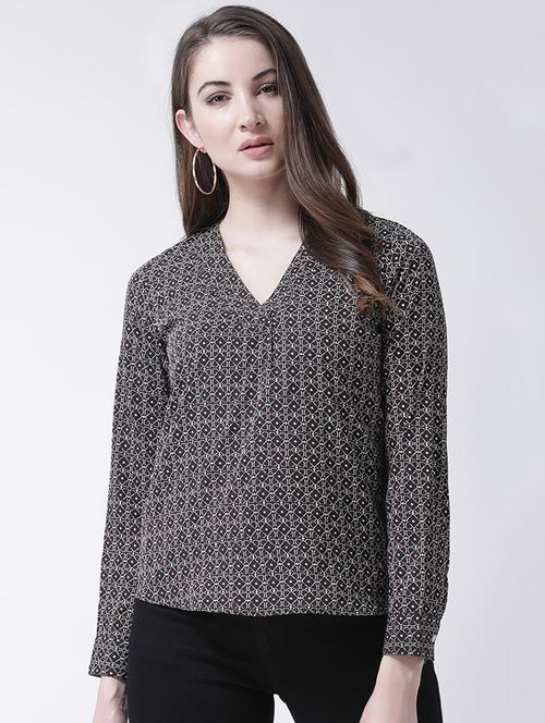 v-neck long sleeved top - 15923013 - Standard Image - 1