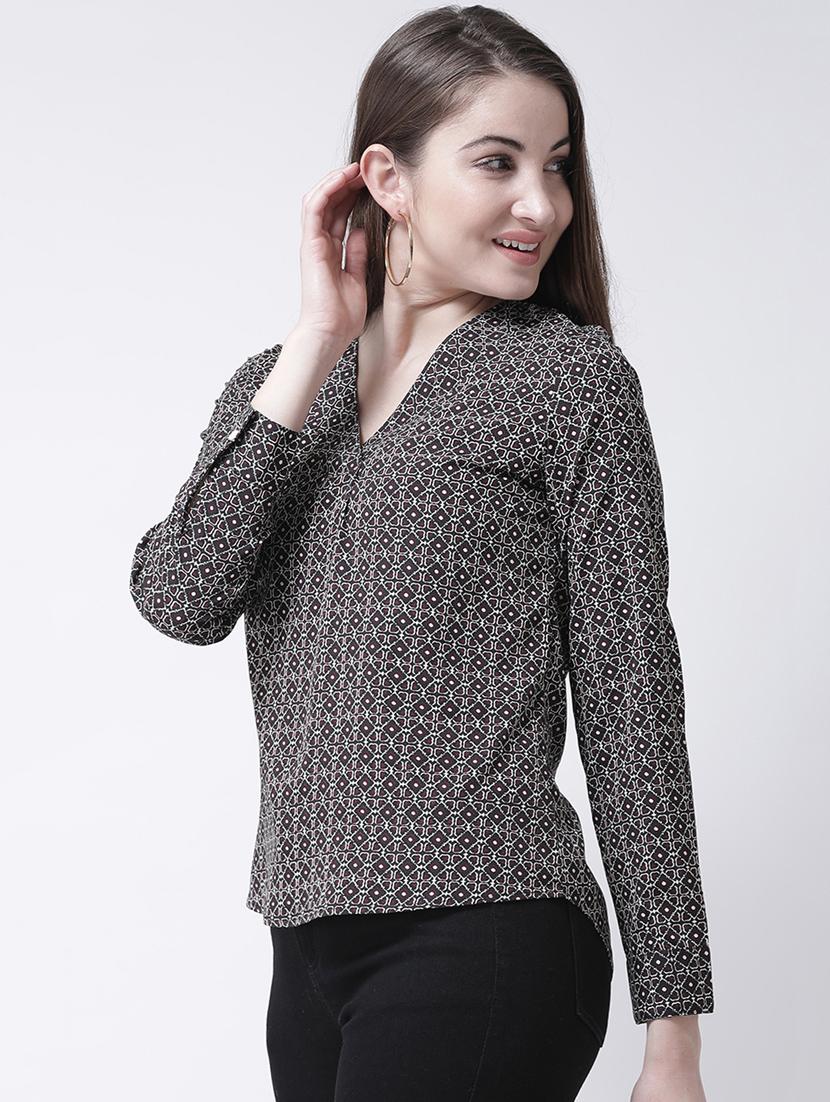 v-neck long sleeved top - 15923013 - Zoom Image - 2