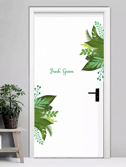 sehaz artworks door-leaf black wall decal or bathroom sticker - 15923018 - Standard Image - 1