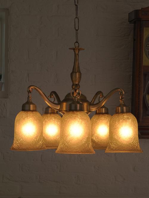 Fos Lighting Classic Down Facing 5 Light Brass Chandelier - 15923323 - Standard Image - 1