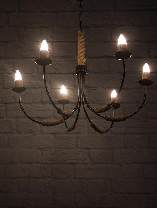 fos lighting beach house 6 light rope chandelier - 15923327 - Very Small Image - 1