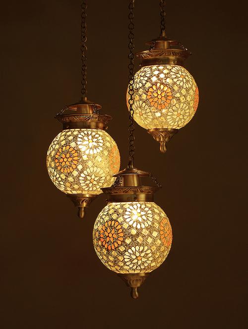 fos lighting chandni tilak set of 3 hanging lights - 15923330 - Very Small Image - 1