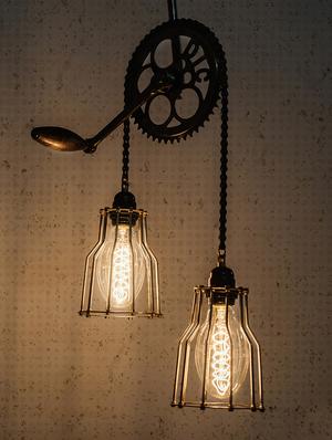 fos lighting cycle gear chain ceiling light - 15923368 - Standard Image - 2