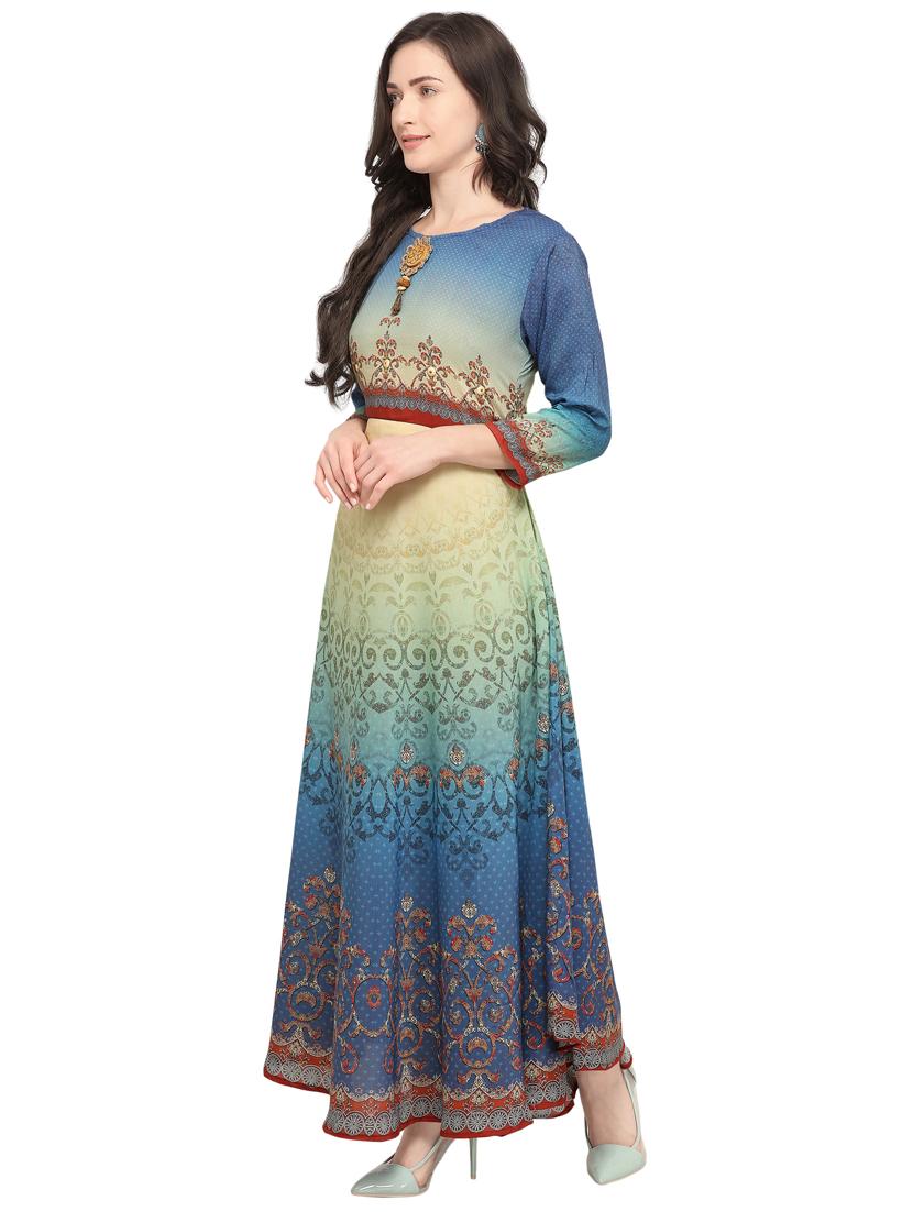 a-line printed kurta - 15923429 - Zoom Image - 2