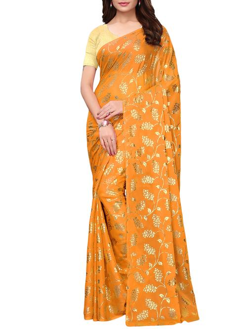 floral printed saree with blouse - 15923444 - Standard Image - 1