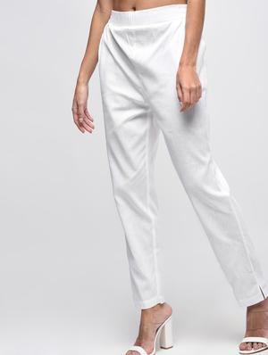 elasticated back cigarette pants - 15923478 - Standard Image - 3