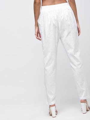 elasticated back cigarette pants - 15923478 - Standard Image - 4