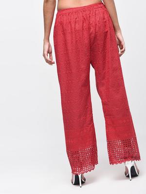 chikenkari embroidered palazzo - 15923483 - Standard Image - 3