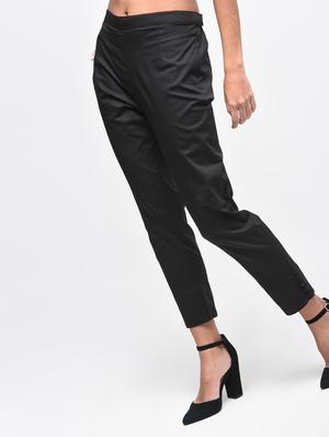 button detail flat front trousers - 15923486 - Standard Image - 3