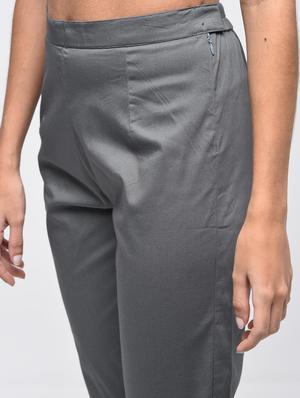 button detail flat front trousers - 15923498 - Standard Image - 5