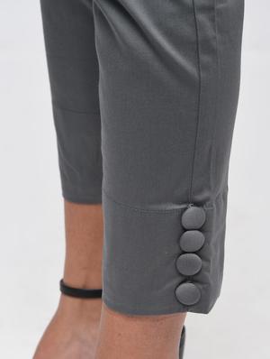 button detail flat front trousers - 15923498 - Standard Image - 6