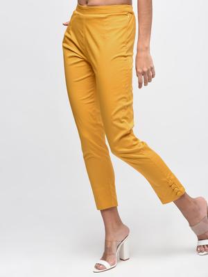 button detail flat front trousers - 15923499 - Standard Image - 3