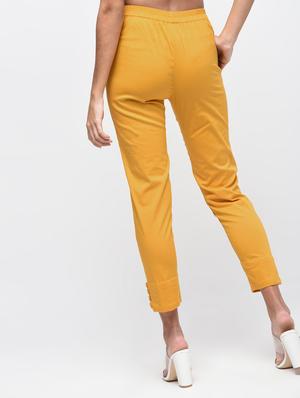 button detail flat front trousers - 15923499 - Standard Image - 4