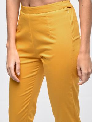 button detail flat front trousers - 15923499 - Standard Image - 5