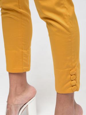 button detail flat front trousers - 15923499 - Standard Image - 6
