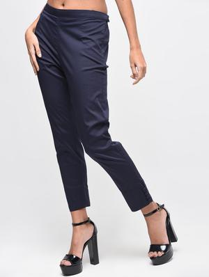 button detail flat front trousers - 15923500 - Standard Image - 3