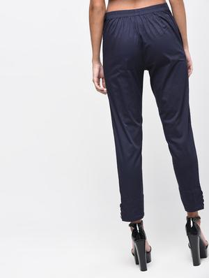 button detail flat front trousers - 15923500 - Standard Image - 4