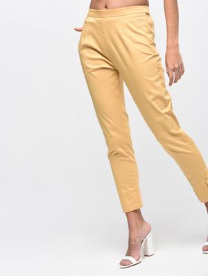button detail flat front trousers - 15923503 - Standard Image - 2