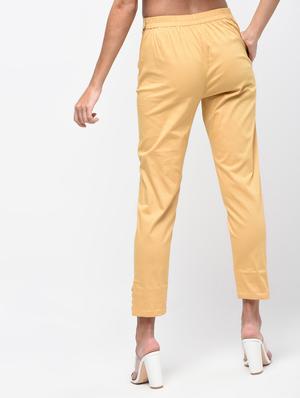 button detail flat front trousers - 15923503 - Standard Image - 3