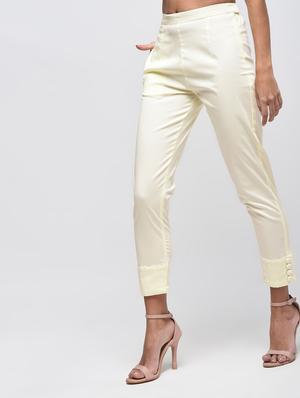 button detail flat front trousers - 15923505 - Standard Image - 3