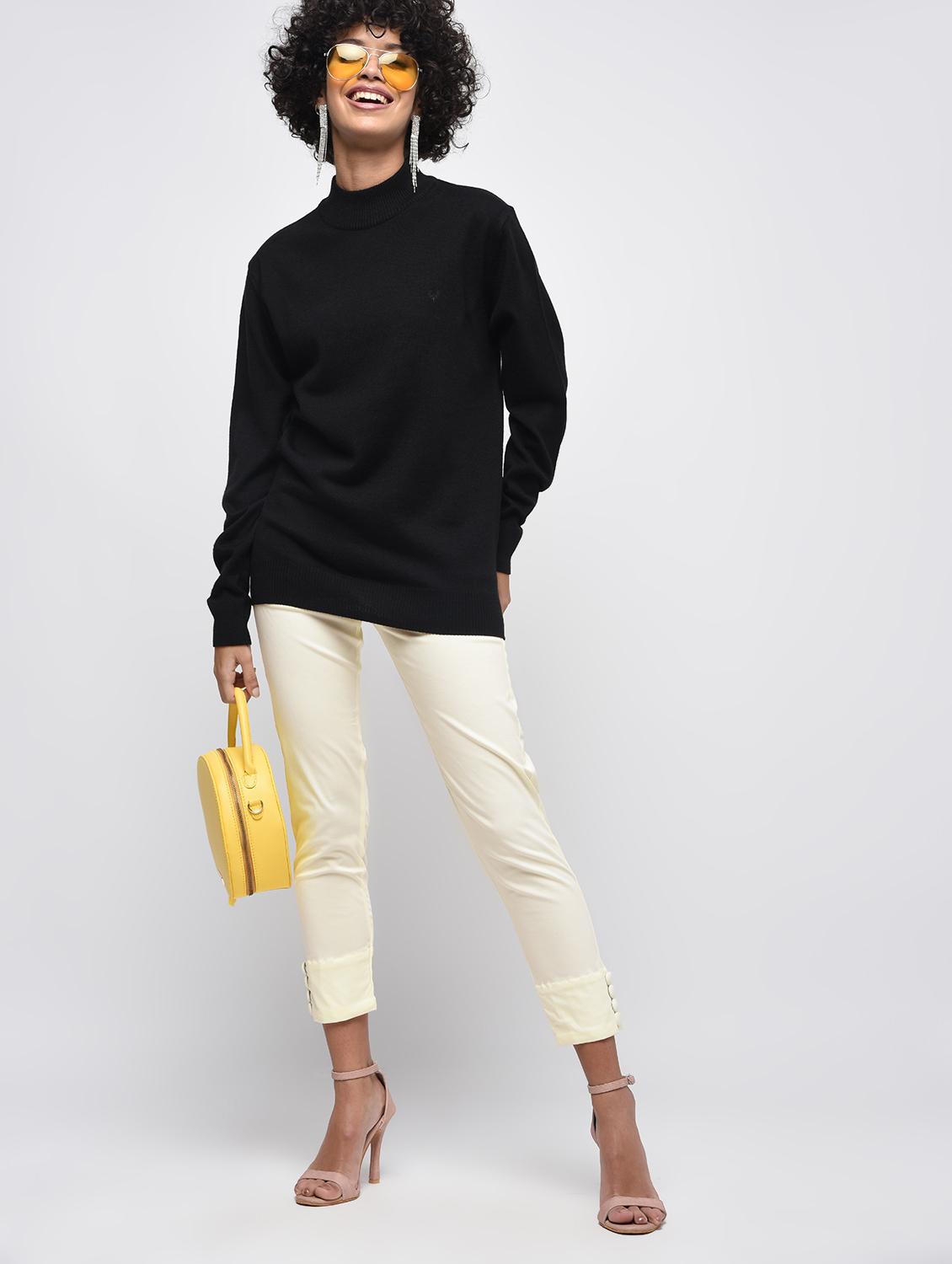 button detail flat front trousers - 15923505 - Zoom Image - 2