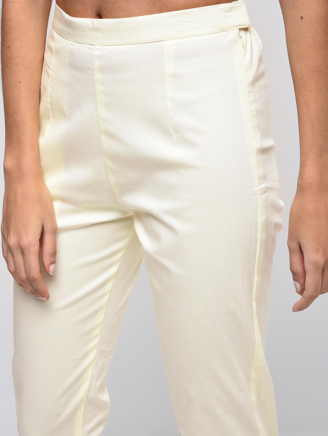 button detail flat front trousers - 15923505 - Zoom Image - 5