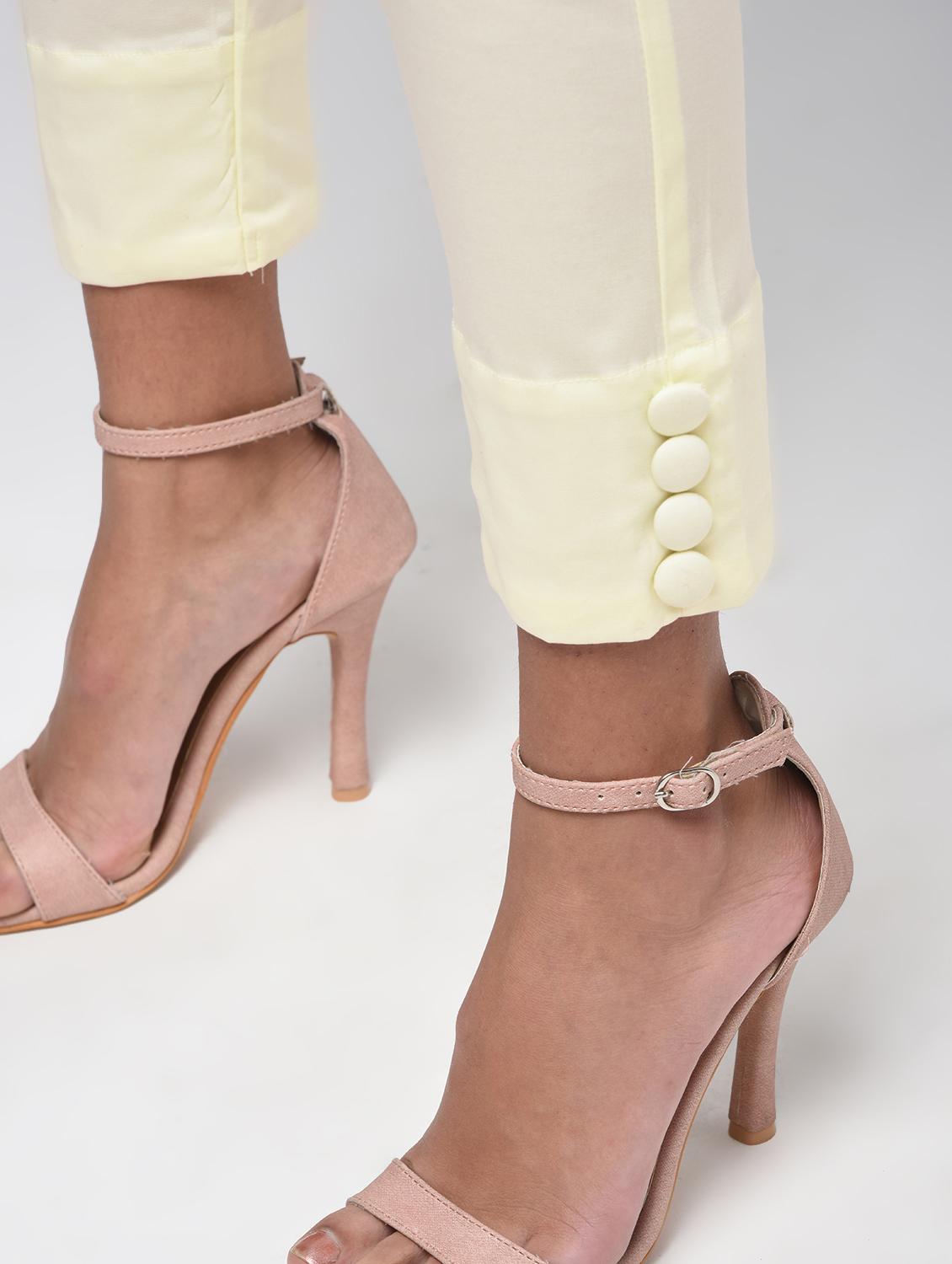 button detail flat front trousers - 15923505 - Zoom Image - 6