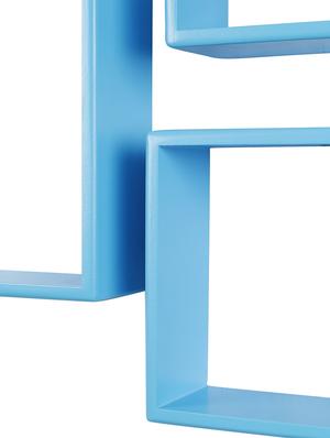 wooden cube wall shelves set of 3 engineered wood (turquoise) - 15923653 - Standard Image - 5