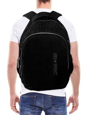 black polyester backpack - 15923709 - Standard Image - 5