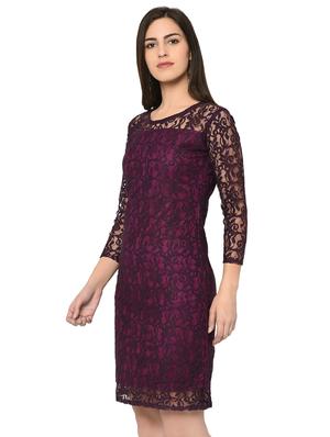 floral laced sheath dress - 15923984 - Standard Image - 2