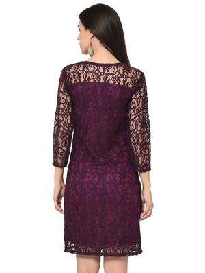 floral laced sheath dress - 15923984 - Standard Image - 3