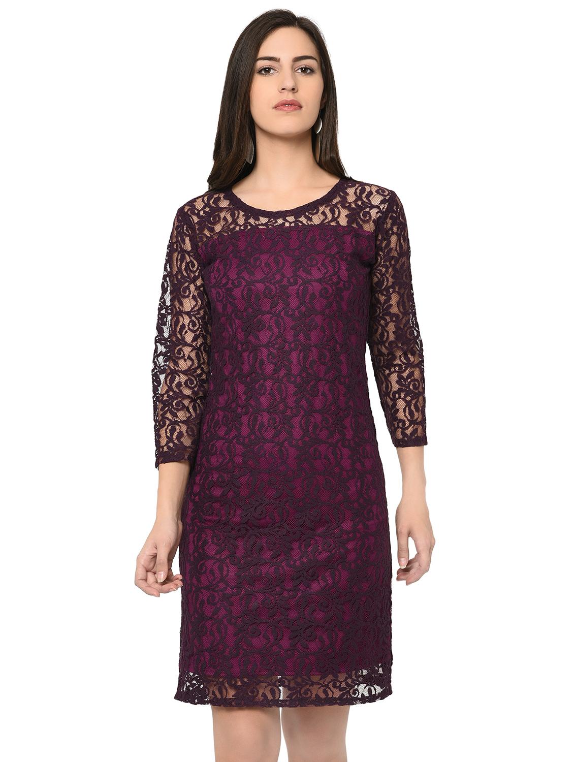 floral laced sheath dress - 15923984 - Zoom Image - 1