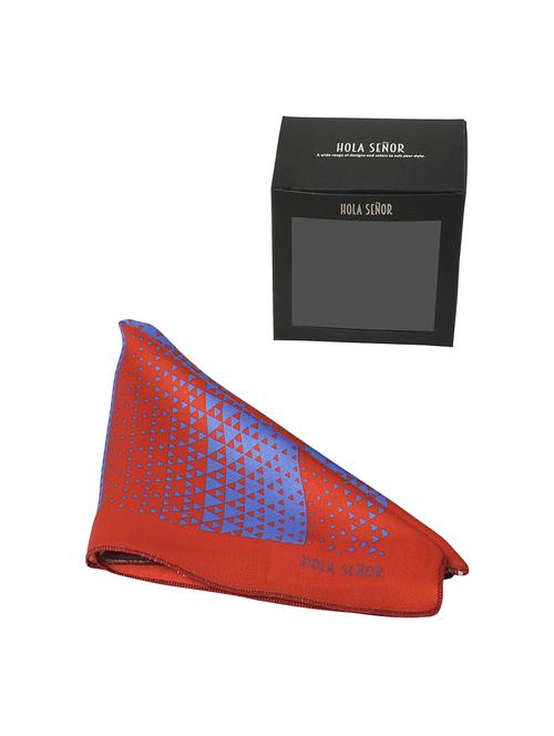 red and blue silk pocketsquare - 15924073 - Standard Image - 1