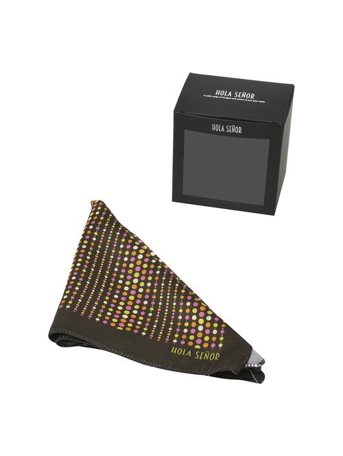 black and multicolor polka dots silk pocketsquare - 15924085 - Standard Image - 1