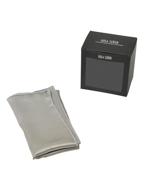 silver silk pocketsquare - 15924111 - Standard Image - 1