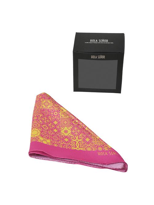 pink and yellow silk pocketsquare - 15924121 - Standard Image - 1