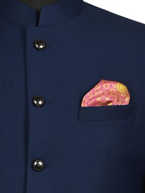 pink and yellow silk pocketsquare - 15924121 - Standard Image - 3