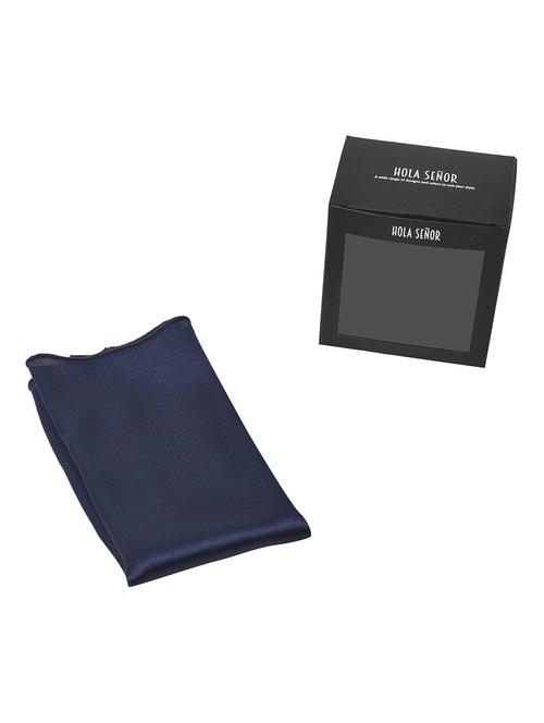 navy blue silk pocketsquare - 15924129 - Standard Image - 1