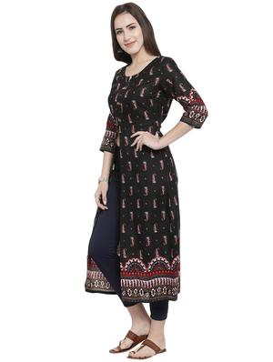 high slit printed kurta - 15924301 - Standard Image - 2