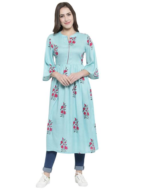 flared printed kurta - 15924305 - Standard Image - 1