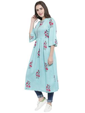 flared printed kurta - 15924305 - Standard Image - 2