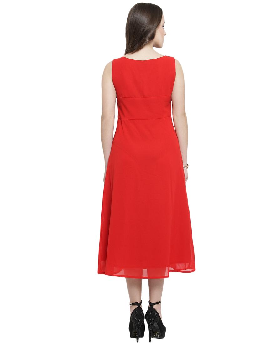 cut out neck a-line dress - 15924316 - Zoom Image - 3