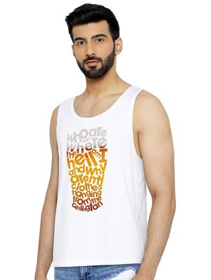 white printed vest - 15924727 - Standard Image - 2