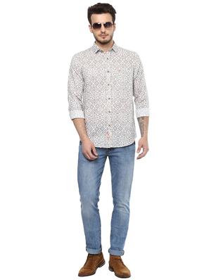 white printed casual shirt - 15924754 - Standard Image - 4