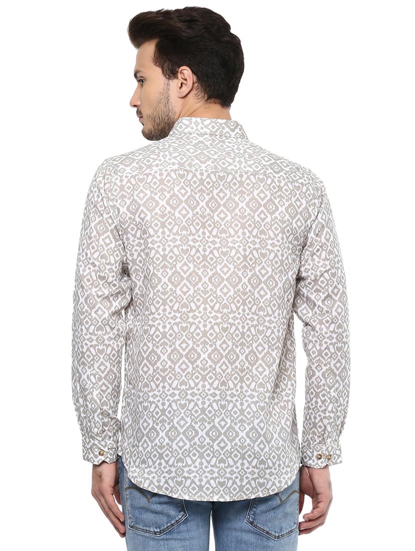 white printed casual shirt - 15924754 - Zoom Image - 3