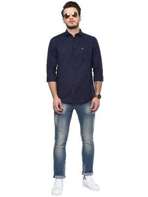blue printed casual shirt - 15924756 - Standard Image - 4